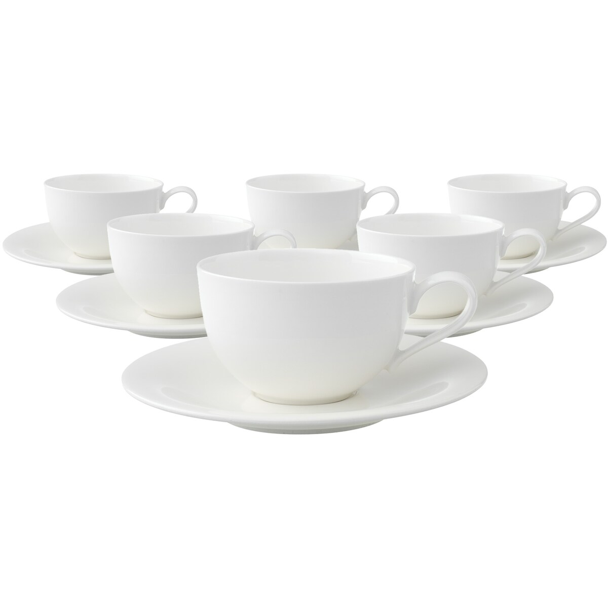 Villeroy & Boch Cottage Basic Cappuccinotasse mit Untertasse 290 ml 6er Set