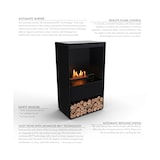 thumbnail of Planika - Senso Stove BEV Bioethanol-Kamin ohne Abzug, Fernbedienung, Stahl, Bioethanol-Ofen