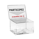 thumbnail of Urne transparente 9 x 16 x 11 cm avec porte affiche