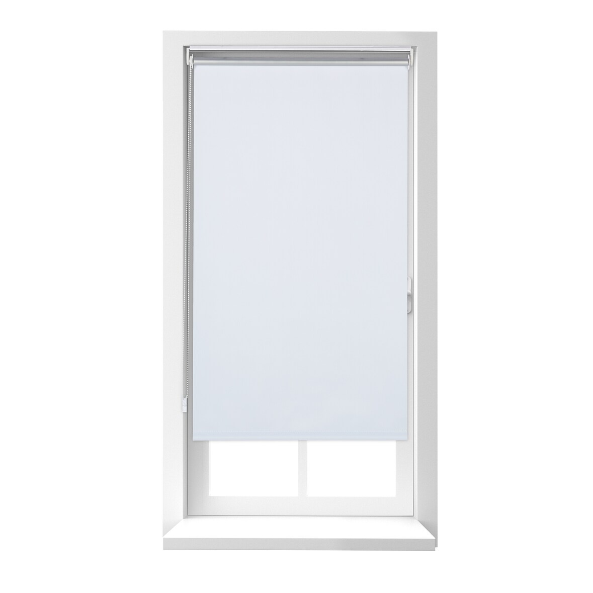 Relaxdays Thermorollo, ohne Bohren, Klemmfix, Kettenzug, 80x220 cm, Stoffbreite 76 cm, blickdichtes Klemmrollo, weiß