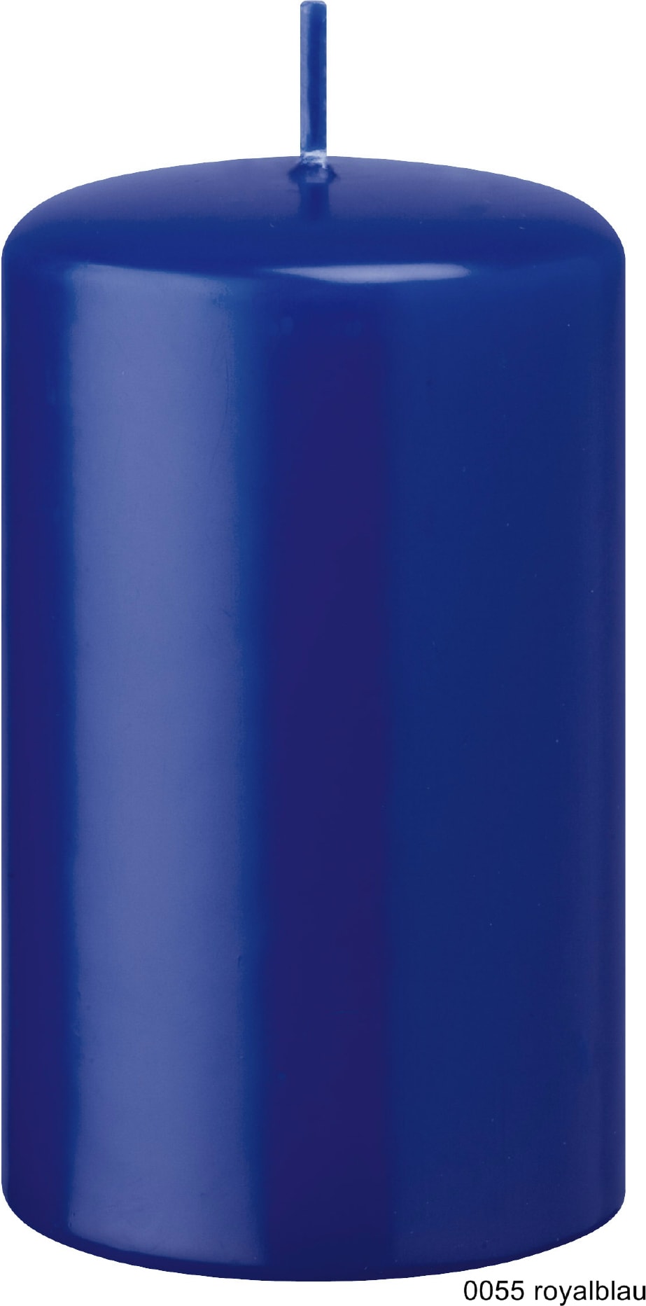Kerzen Stumpenkerzen Royalblau, 100 x 70 mm, 12 Stück