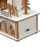 thumbnail of LED Weihnachtshaus mit Musik und drehendem Karussell Spieluhr H: 25cm