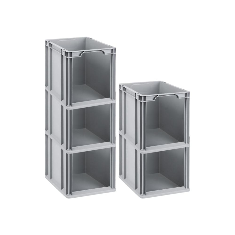 PROREGAL 5x Eurobox NextGen Store | HxBxT 32x30x40cm | 30 Liter | Front offen | Eurobehälter, Transportbox, Transportbehälter