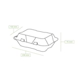 thumbnail of greenbox - Suikerriet container 23 x 15,5 x 7,5 cm, klapdeksel, rechthoekig, 500 St.