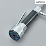 thumbnail of KLARWERK® Björn | Gastronomie Küchenarmatur Chrom glanz mit Zwei Brausen | Edelstahl Wasserhahn Küche Silber 2 Anschlüsse |Doppelspülbecken Restaurant