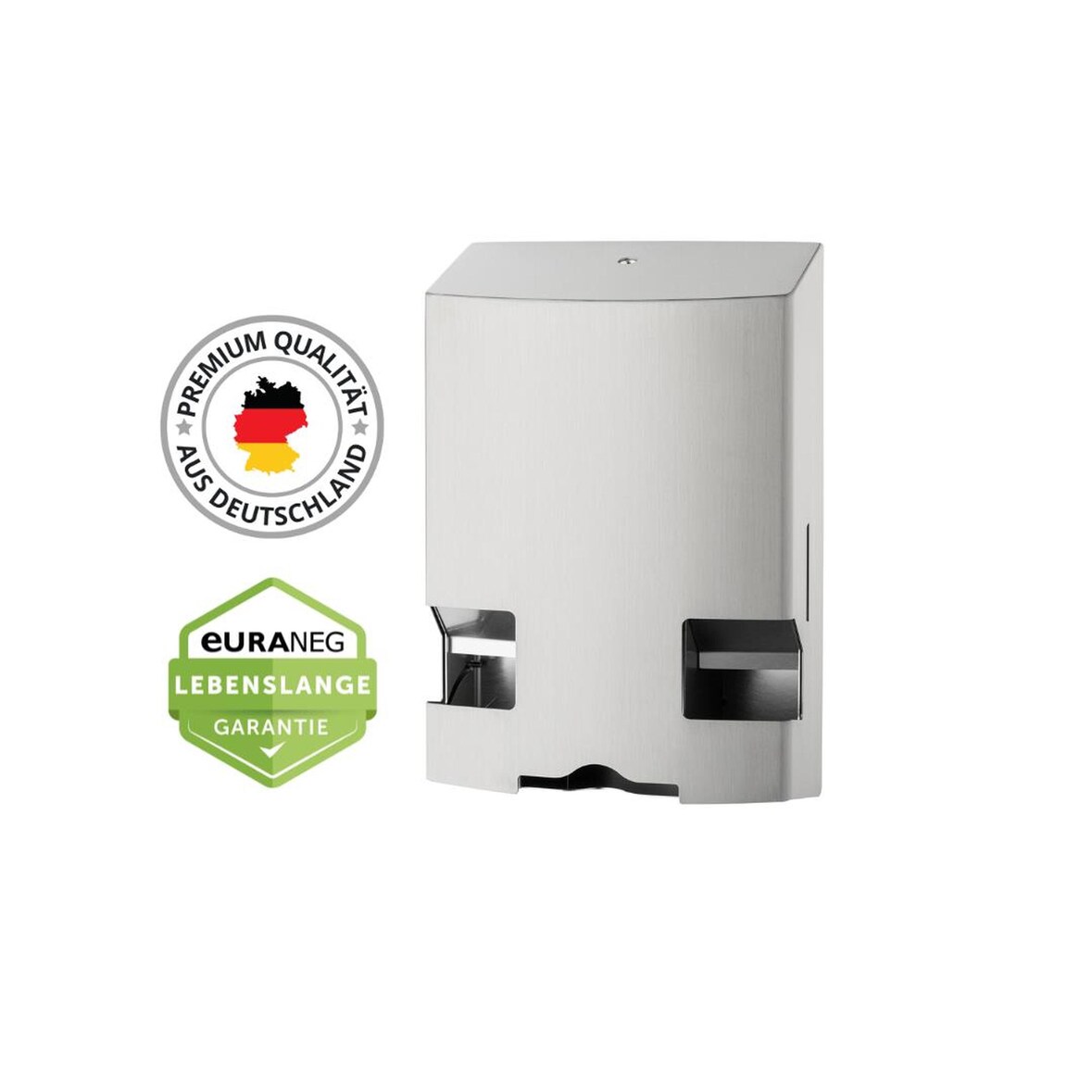 Euraneg Tampon- und Bindenspender Trio - Edelstahl - antifingerprint