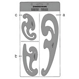 thumbnail of Standardgraph Burmester-Kurvenlineale 3-teilig, 2 mm dick, transparent