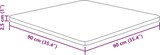 thumbnail of vidaXL Tischplatte Quadratisch 90x90x2,5 cm Eichenholz Unbehandelt