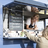 thumbnail of Securit® Ardoise murale "Woody" - Bois finition noir laqué - Feutre-craie et kit de montage inclus - 40x60cm