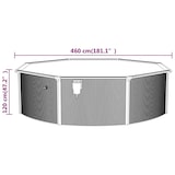 thumbnail of Pool mit Stahlwand Rund 460x120 cm Weiß