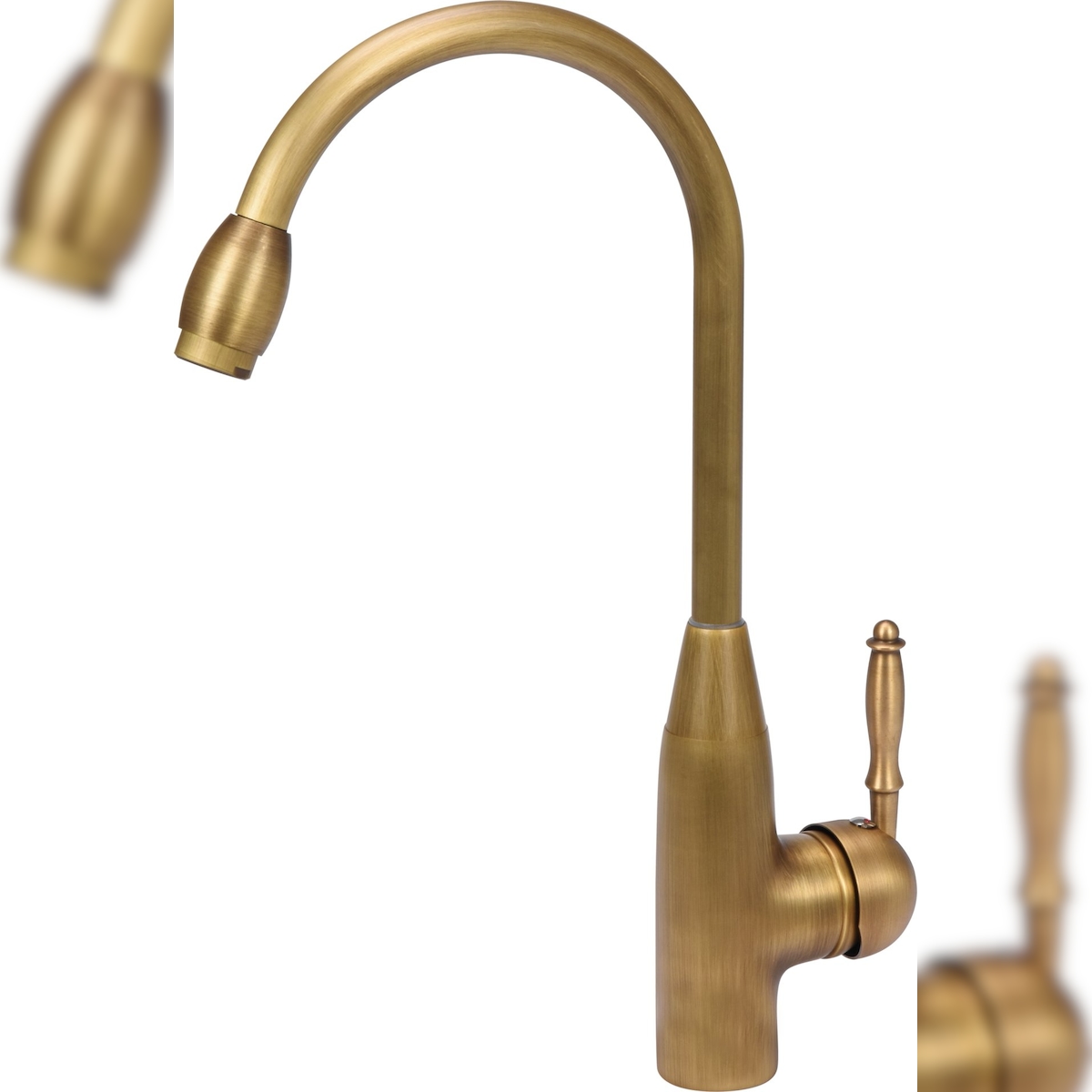 TRIZERATOP Küchenarmatur RETRO BRONZE Vintage, Wasserhahn, Spültischarmatur, Mischbatterie