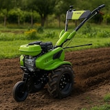 thumbnail of Motocultor de gasolina motor 4 tiempos 212 Cm3 7CV 5200W + Juego de FRESADORAS + Aperos de cama Ideal para jardinería y horticultura VITO