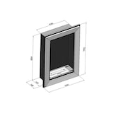thumbnail of RAME 550 – Eingebauter Biokamin, wandmontierter Bioethanolkamin, verschiedene Farben – Schwarz – ohne Glas