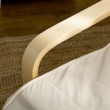 thumbnail of HOMCOM sillón de salón con reposapiés ajustable silla relax butaca tapizado en tela con marco de madera carga 120 kg para oficina 66,5x94x100 cm crema