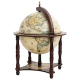 thumbnail of Décoshop26 - Globe bar support à vin bar forme globe marron bois d'eucalyptus massif brun DEC024454