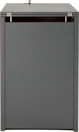 thumbnail of XL 1er/2er-Mülltonnenverkleidung HWC-J81, Mülltonnenbox, Metall 36kg anthrazit ~ Buche-Holzoptik hellbraun