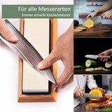thumbnail of Wakoli Schleifstein 1000er und 4000er Körnung (beidseitig) I Messerschärfer - Wetzstein zum Schärfen von Damast- und Stahl Messern I Abziehstein mit