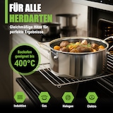 thumbnail of MORLEOS Suppentopf Ø 24 cm – 4,7 l – 5-Schicht-Edelstahl – Glasdeckel – Induktion – spülmaschinenfest – energiesparender Kochtopf
