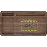 thumbnail of InLine® WoodCharge – Organizer mit integrierter Qi-Ladefläche aus Walnuß-Holz