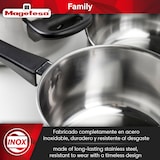 thumbnail of Magefesa Family - Juego de Cocina, Acero Inoxidable, 5 Piezas, Incluye 2 Ollas + Cazo + 2 Tapas de Vidrio, Todo tipo de Cocinas, Induccion