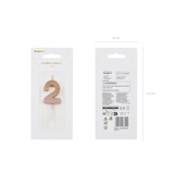 thumbnail of Geburtstagskerze Zahl 2 Zahlenkerze 4,5cm Kuchenkerzen Tortenkerzen Geburtstag Jubiläum Jahrestag Partydeko Geburtstag Tortendeko Rosegold