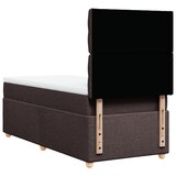 thumbnail of vidaXL Boxspringbett mit Matratze Dunkelbraun 90x190 cm Stoff