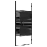 thumbnail of vidaXL Douchewand inklapbaar 120x140 cm ESG zwart