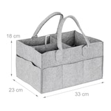 thumbnail of Relaxdays Baby Windel Caddy, 11 Fächer, entnehmbare Trenner, tragbare Filztasche, Auto & Wickeltisch Organizer, hellgrau