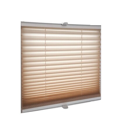 Plissee Faltrollo inkl. Klemmträger sand 30x120 cm Jalousie