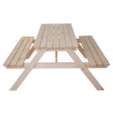 thumbnail of Conjunto de jardim de cerveja Narvik, conjunto de piquenique, madeira maciça, qualidade de restauração 148x150cm