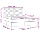 thumbnail of vidaXL Boxspringbett mit Matratze & LED Hellgrau 180x200 cm Stoff