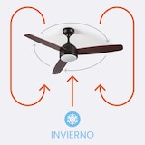 thumbnail of Ventilatore da Soffitto Vermont a 3 Pale e 6 Velocità con Luce 56w Nero Thinia Home