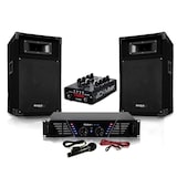 thumbnail of Pack Sono complet DJ-MIX500-BT ampli + enceintes 500W + Table de mixage USB Bluetooth Micro + Câbles