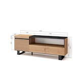 thumbnail of Mobile TV Soggiorno, Ampio spazio a disposizione, 150x35x57cm, Per TV fino a 65", Design industriale, Stile moderno, Rovere _ 431_10