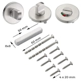 thumbnail of Türgriff Edelstahl Türgarnitur Türdrücker Türbeschlag Türklinke Innentür Bad WC ELEN WC Garnitur-SET