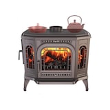 thumbnail of Estufa de leña independiente con apertura a la izquierda y CookTop - P7 (10,5 KW) ECO