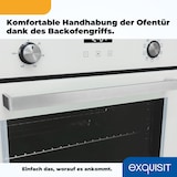 thumbnail of Exquisit Einbaubackofen EBE76-9-H-020 weiss | Energieeffizienzklasse A | 75,6 l Garraum | Einbaubackofen 60 cm
