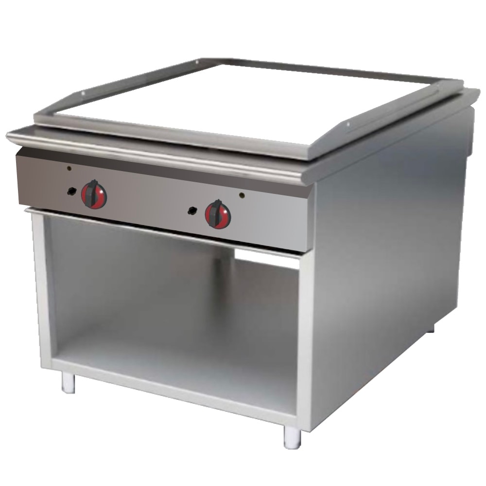 EURAST - Platte-frytop cd 15 mm gas glatt auf offenem untergestell - 850x1050x900 mm - 20 Kw - 40148510