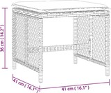thumbnail of vidaXL Gartenhocker mit Kissen 4 Stk., Hocker mit abnehmbarem waschbarem Bezug, Gartenstuhl mit Stahlrahmen, Sitzhocker Gartenmöbel, Beige Poly Rattan