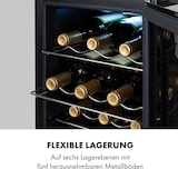 thumbnail of Klarstein Bellevin 18 Uno Weinkühlschrank 50 Liter 11-18 °C LED Touch SingleZone Schwarz