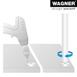 thumbnail of WAGNER Möbelbein/Möbelfuß TENO Starter-Set-4tlg. - Ø 30 x 700 mm, QuickClick® Gleiter&Zubehör, Stahl schwarz - 12107204