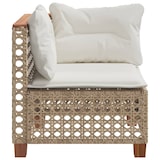 thumbnail of vidaXL Garten-Ecksofa mit Kissen Beige Poly Rattan