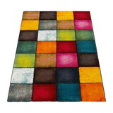 thumbnail of Teppich Kurzflor Karos Wohnzimmer schmutzabweisend Mehrfarbig Rechteckig 200x290 | 100% Polypropylen, Rücken aus Jute | Florhöhe: 12 mm | pflegeleicht