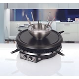 thumbnail of Tarrington House Raclette-Fondue RG1981F, acero inoxidable, Ø 40 cm, 0.6 L, 1900 W, con reguladores de temperatura