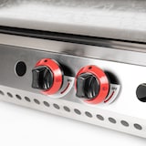 thumbnail of Romux® Plaque à snacker Gaz Lisse en Acier Inoxydable 100 cm | Plancha Professionnelle Modèle de Table pour Chauffe Rapide avec Thermocouple