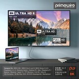 thumbnail of Primewire 8k HDMI Kabel 2.1 - 8K @ 120Hz 4K @ 240Hz mit DSC, HDMI 2.0a 2.0b, 3D, Highspeed Ethernet, HDTV UHD II, HDR-10+ - eARC, VRR, Dolby Vision