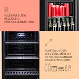 thumbnail of Beersafe 4XL Kühlschrank 124 Liter 4 Böden Panoramaglastür Edelstahl Silber
