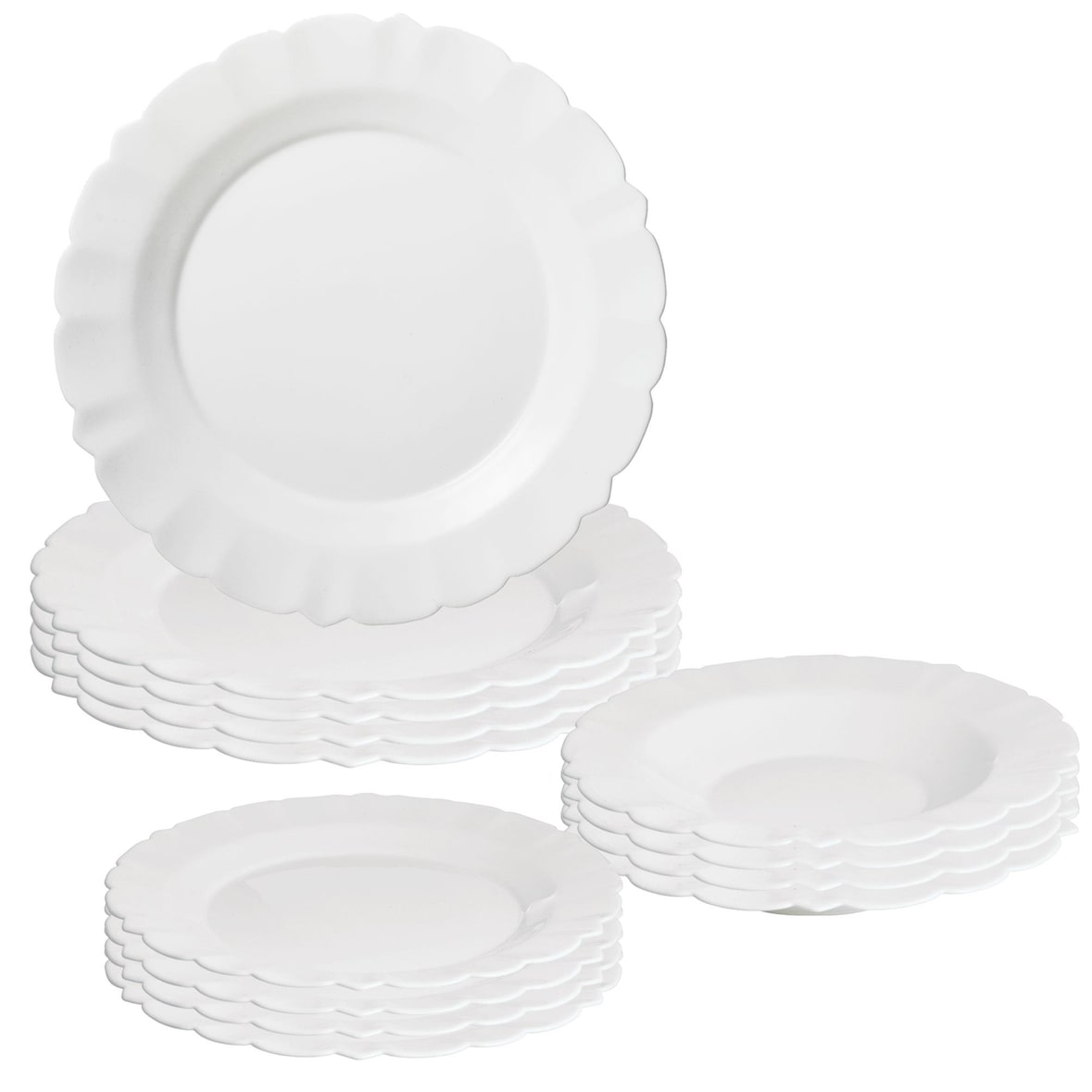 San Ignacio - Juego de Vajilla de 12Pzs Blanco