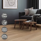 thumbnail of ML-Design PVC Bodenbelag Click Vinyl 4,62 m² 21 Dielen 122x18x0,42 cm Golden Hour Eiche Braun Holzoptik Wasserfest