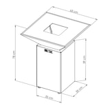 thumbnail of brasero auvergnat corten normal carre 62 simple cuve